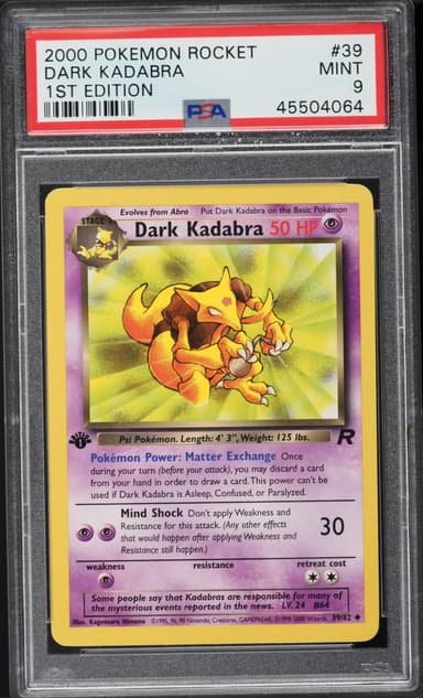 TEAM ROCKET 1ST EDITION DARK KADABRA