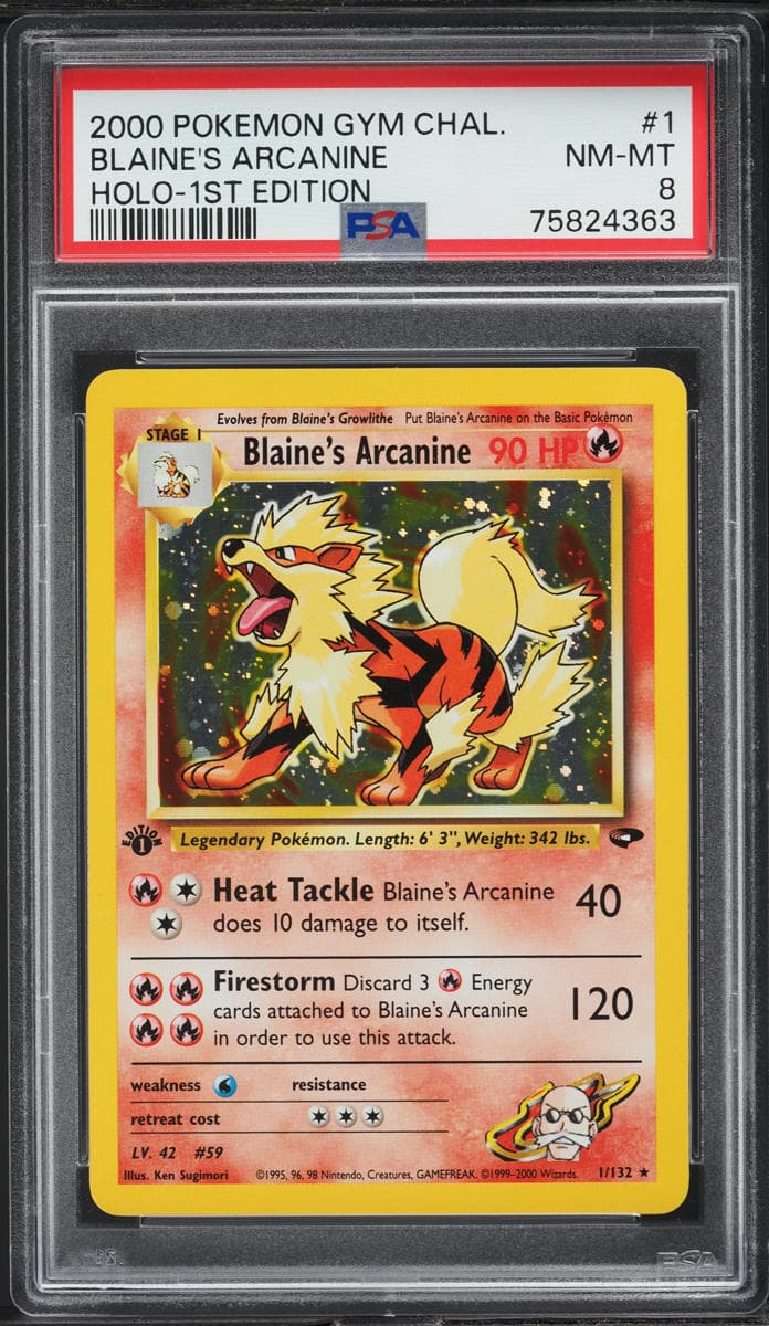 GYM CHALLENGE 1ST EDITION HOLO BLAINE'S ARCANINE