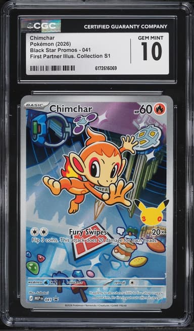 Pokemon Mega Promo First Partner Illustration S1 Full Art Chimchar #41