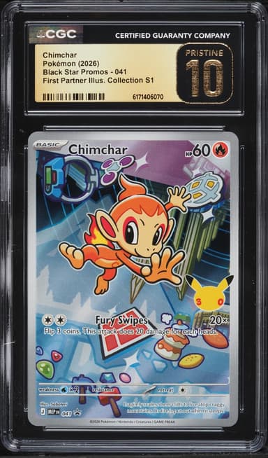 Pokemon Mega Promo First Partner Illustration S1 Full Art Chimchar #41