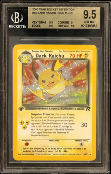 Dark Raichu HOLO R UER