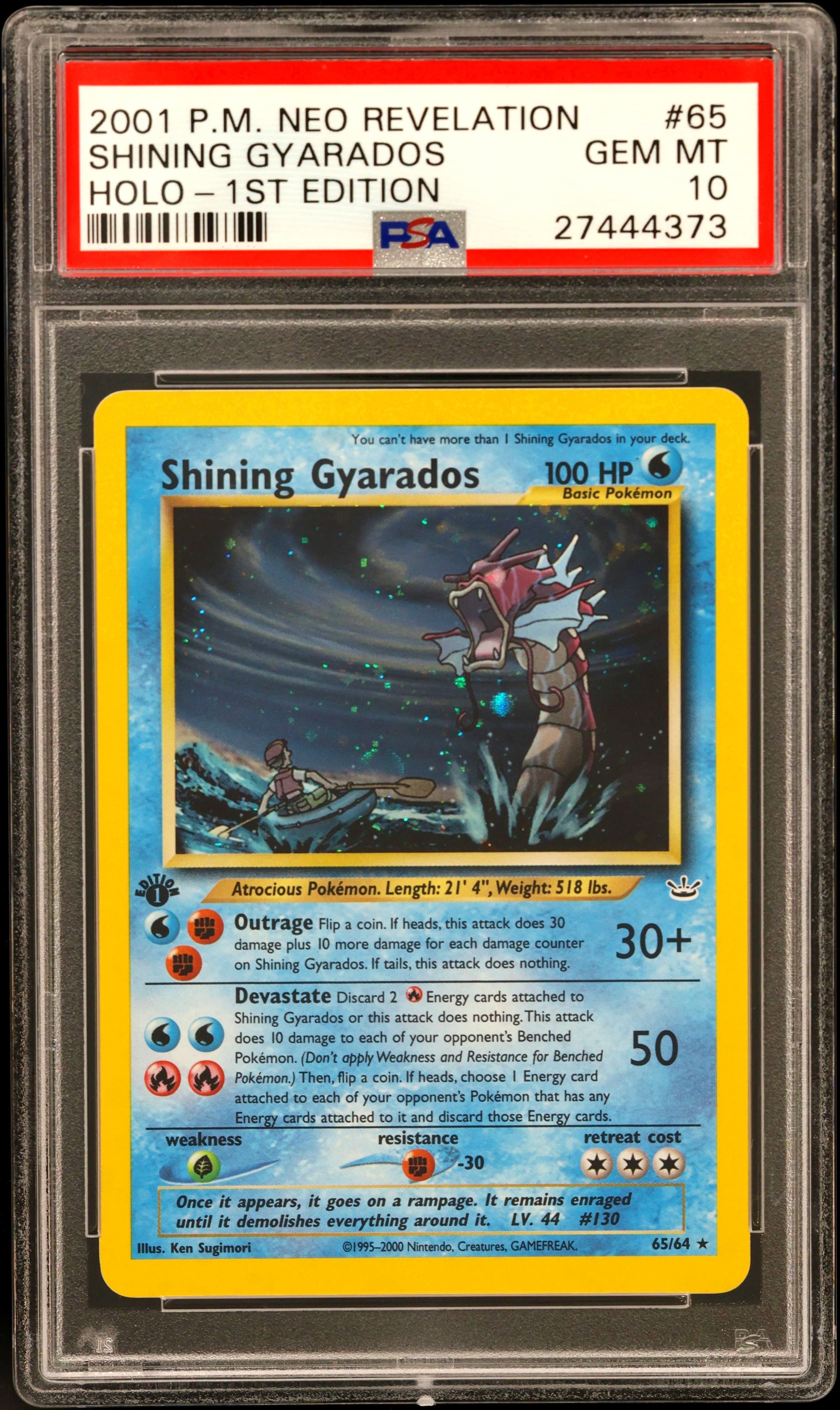 Shining Gyarados-Holo 1st Edition