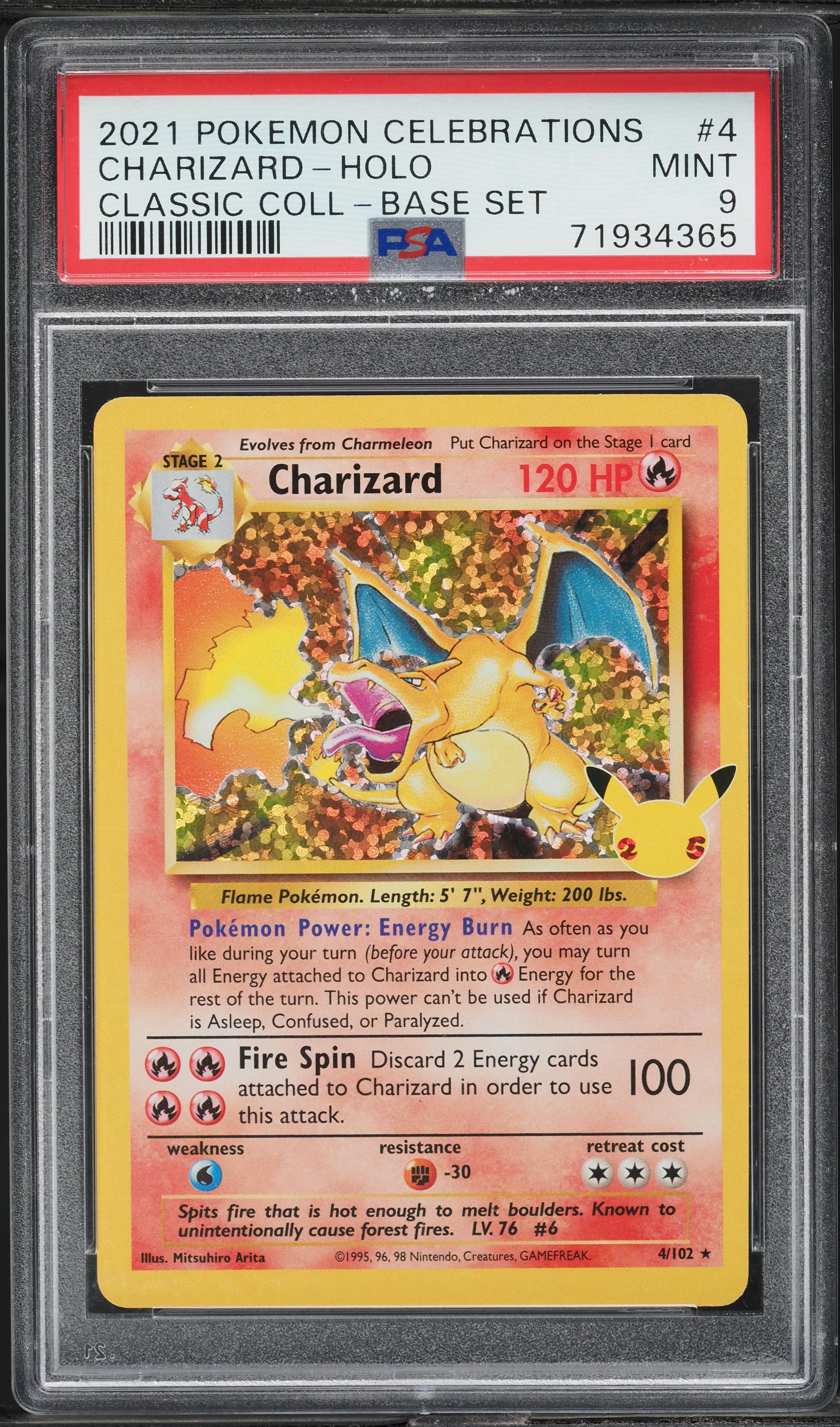 SWORD & SHIELD CELEBRATIONS BASE SET HOLO CHARIZARD