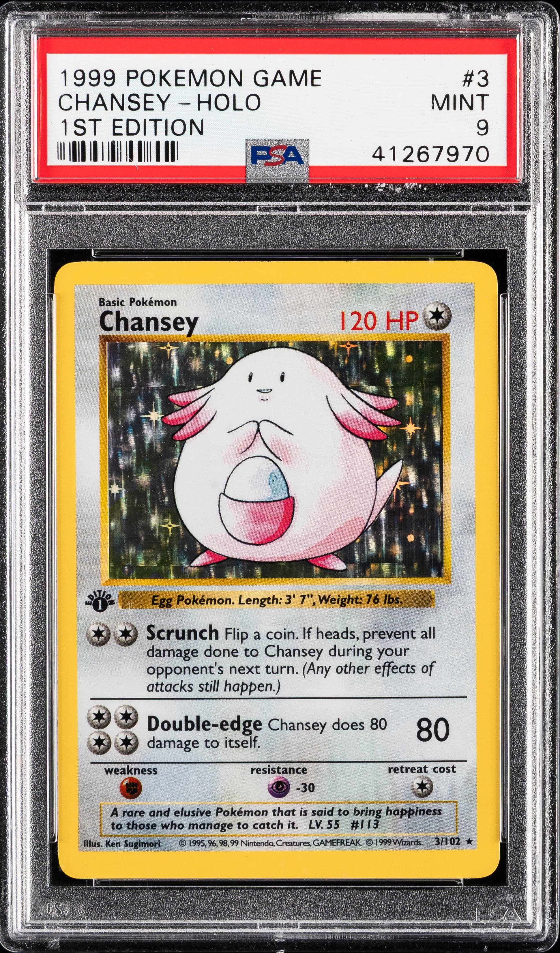 Chansey-Holo 1st Edition