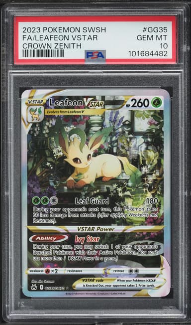 SWORD & SHIELD CROWN ZENITH ALT ART LEAFEON VSTAR