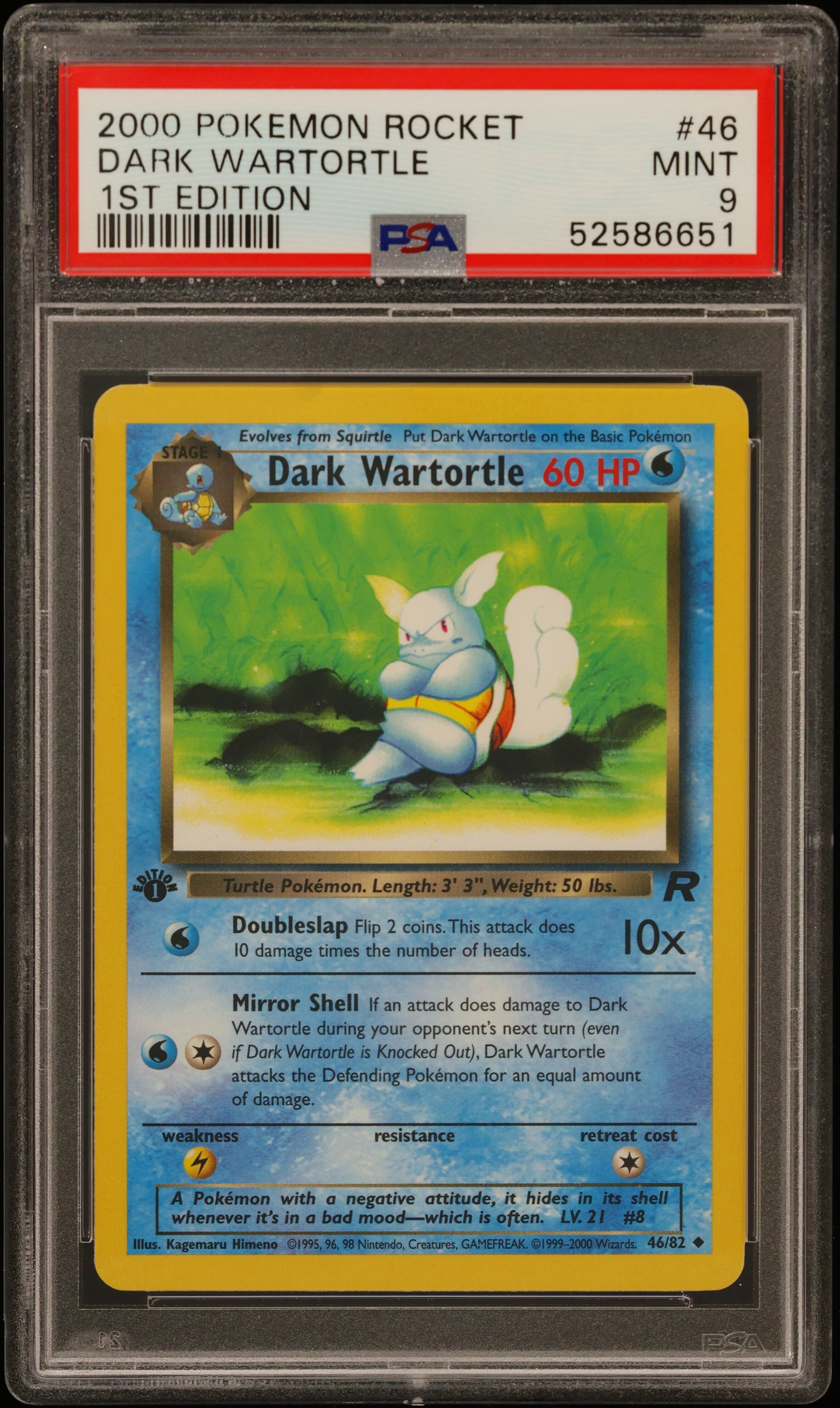 Dark Wartortle 1st Edition