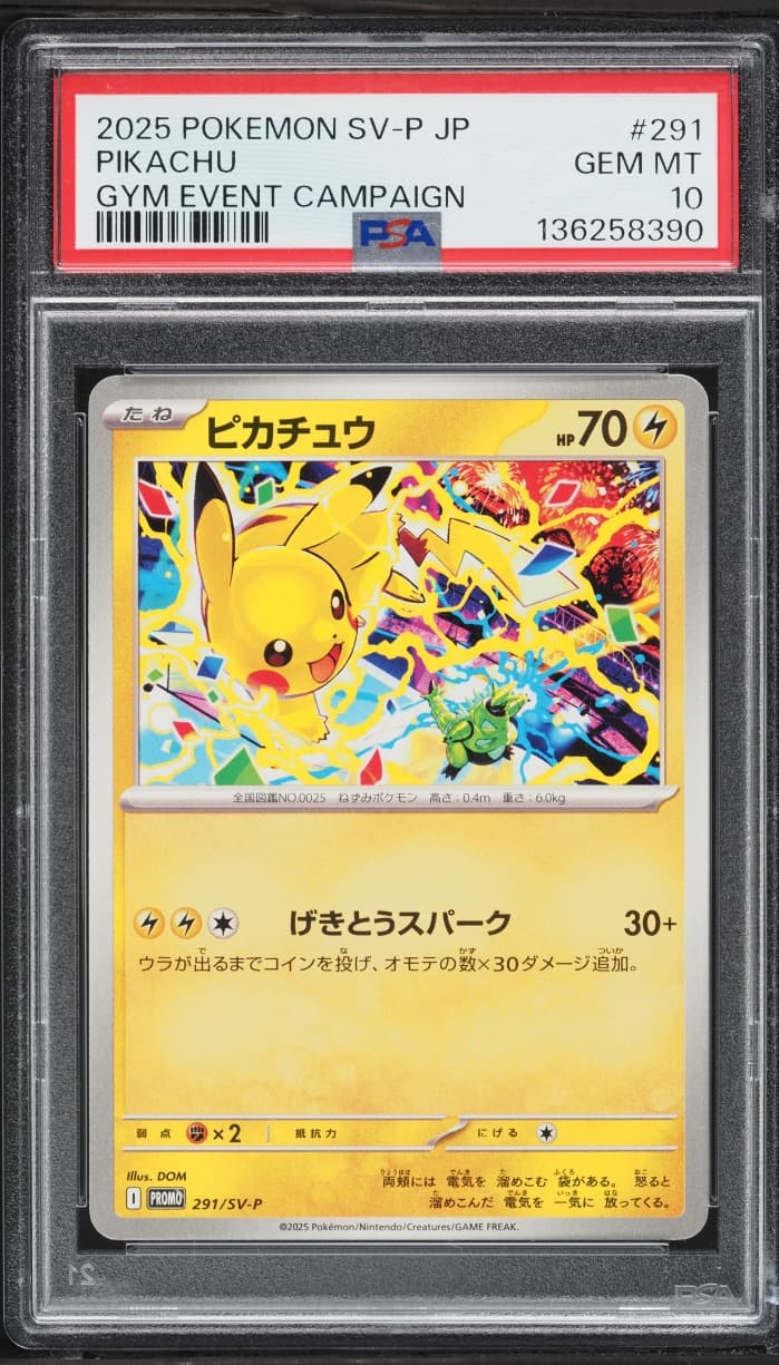 Pokemon Japanese Scarlet & Violet Promo Gym Event Campaign Pikachu #291