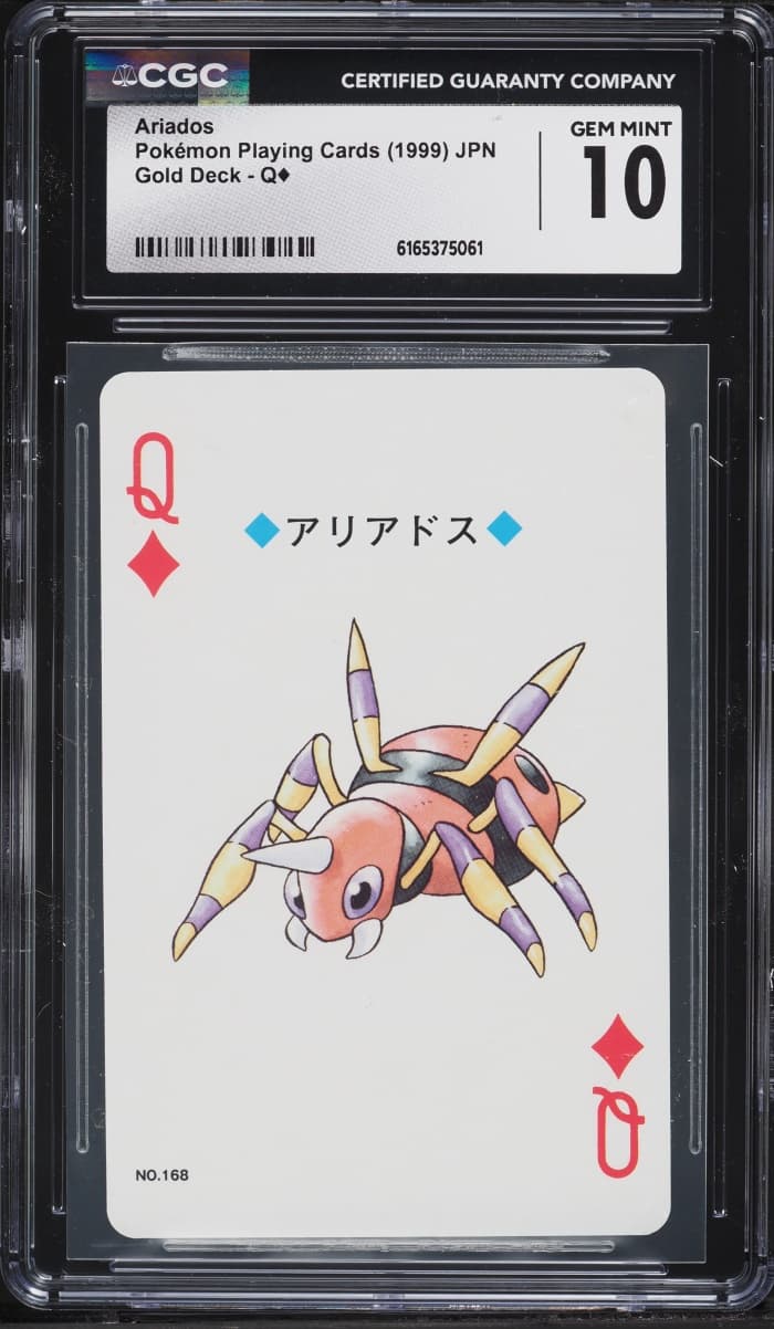Pokemon Japanese Gold Poker Set Nintendo Playing Cards Ariados