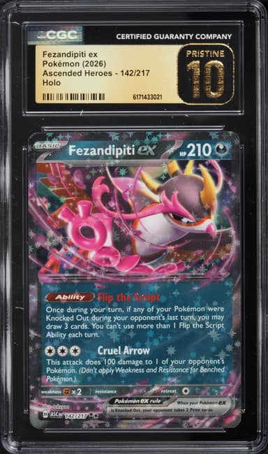 Pokemon Mega Evolution Ascended Heroes Holo Fezandipiti Ex #142
