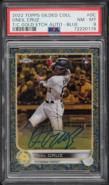 Topps Chrome Gilded Collection Gold Etch Blue Oneil Cruz ROOKIE AUTO 1/50 #GEA-OC