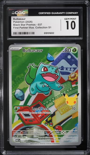 Pokemon Mega Promo First Partner Illustration S1 Full Art Bulbasaur #37
