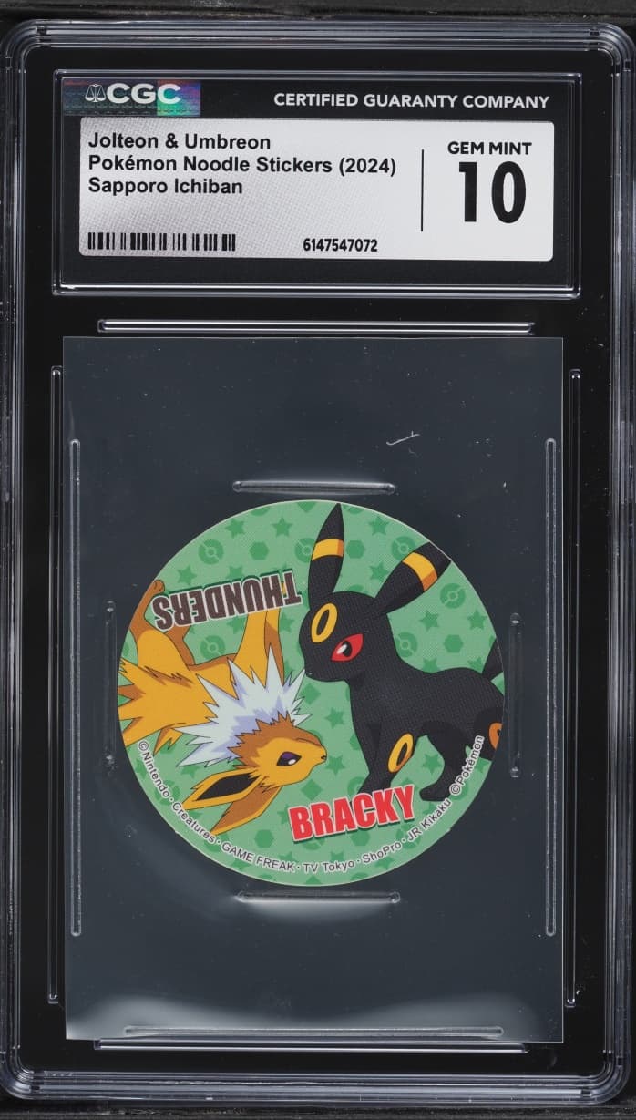 Pokemon Japanese Noodle Stickers Sapporo Jolteon & Umbreon