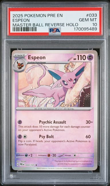 Espeon Master Ball Reverse Holo