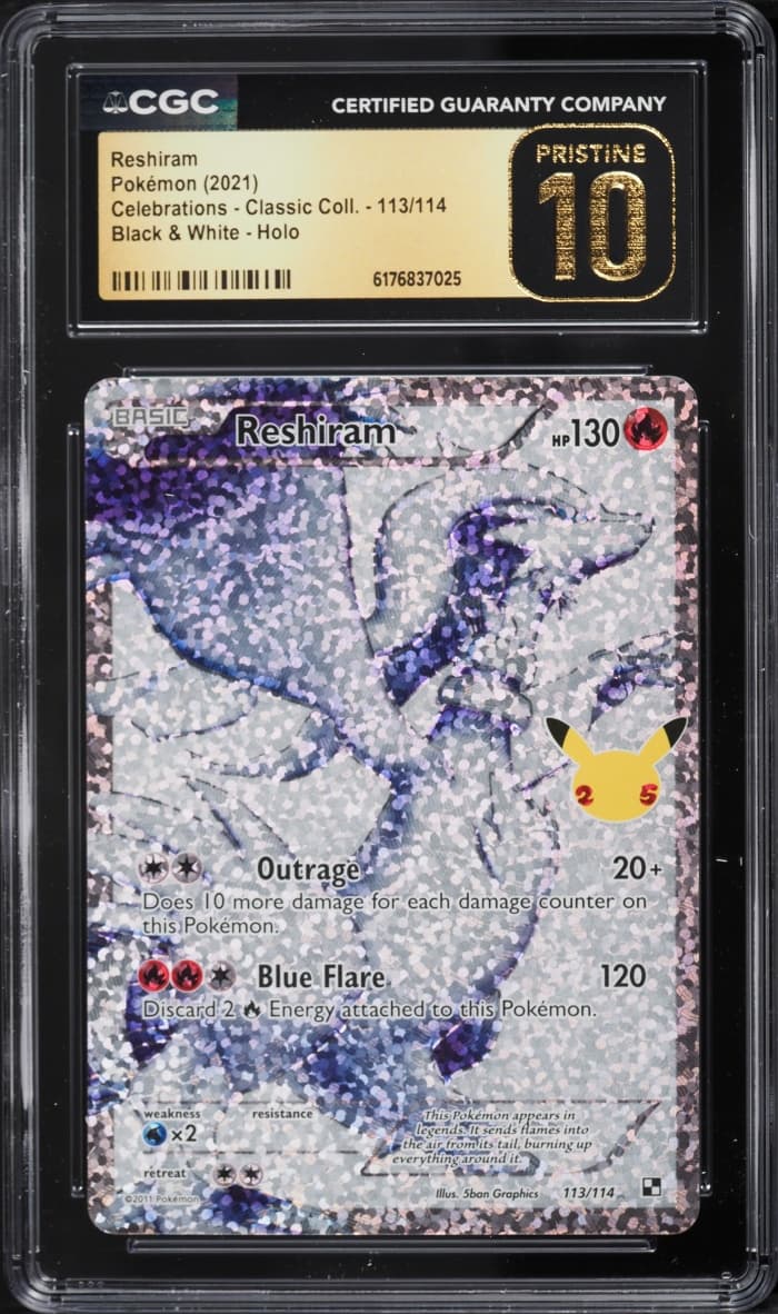 Pokemon SWSH Celebrations Classic Collection Full Art Reshiram #113