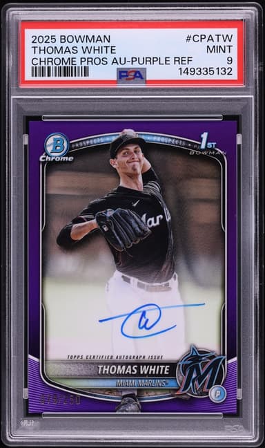 Bowman Chrome Purple Refractor Thomas White PROSPECT AUTO /250 #CPA-TW