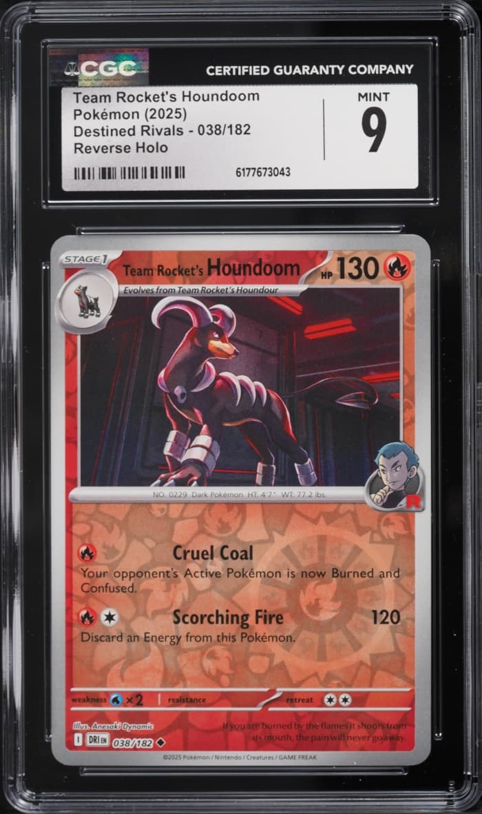 Pokemon SV Destined Rivals Reverse Holo Team Rocket's Houndoom #038