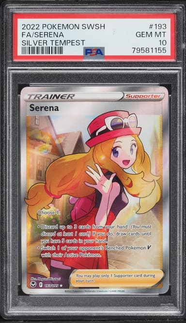 Pokemon Sword & Shield Silver Tempest Full Art Serena #193