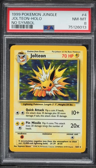 Jungle No Symbol Holo Jolteon NM-MT