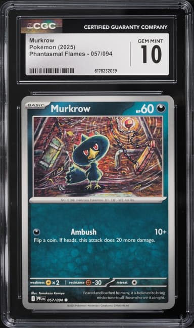 Pokemon Mega Evolution Phantasmal Flames Murkrow #057