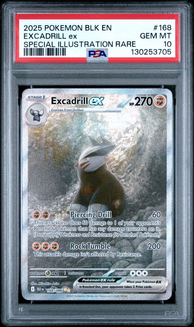 2025 #168 Excadrill EX PSA 10 Bl