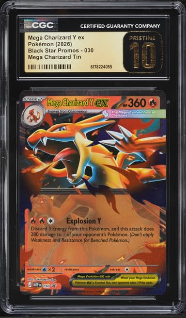 Pokemon Mega Evolution Black Star Promo Tin Mega Charizard Y Ex #30