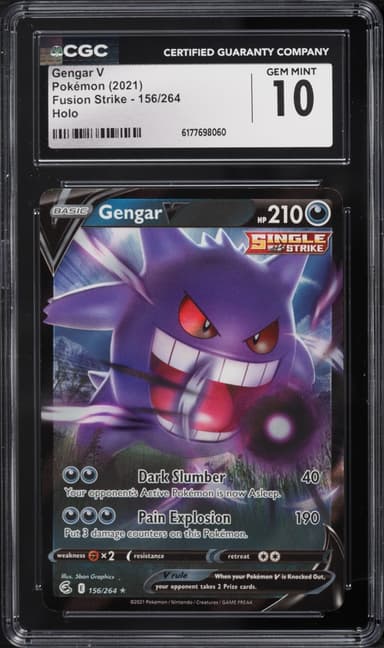 Pokemon Sword & Shield Fusion Strike Holo Gengar V #156