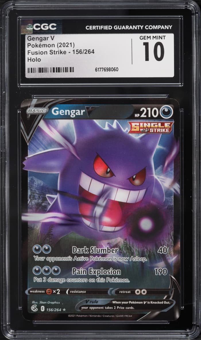 Pokemon Sword & Shield Fusion Strike Holo Gengar V #156