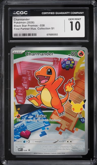 Pokemon Mega Evolution Promo First Partner Illustration S1 Full Art Charmander #38