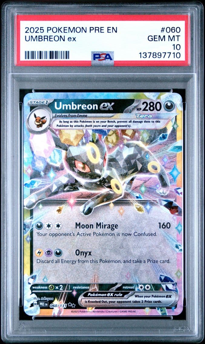 2025 #060 Umbreon EX PSA 10 Pre 