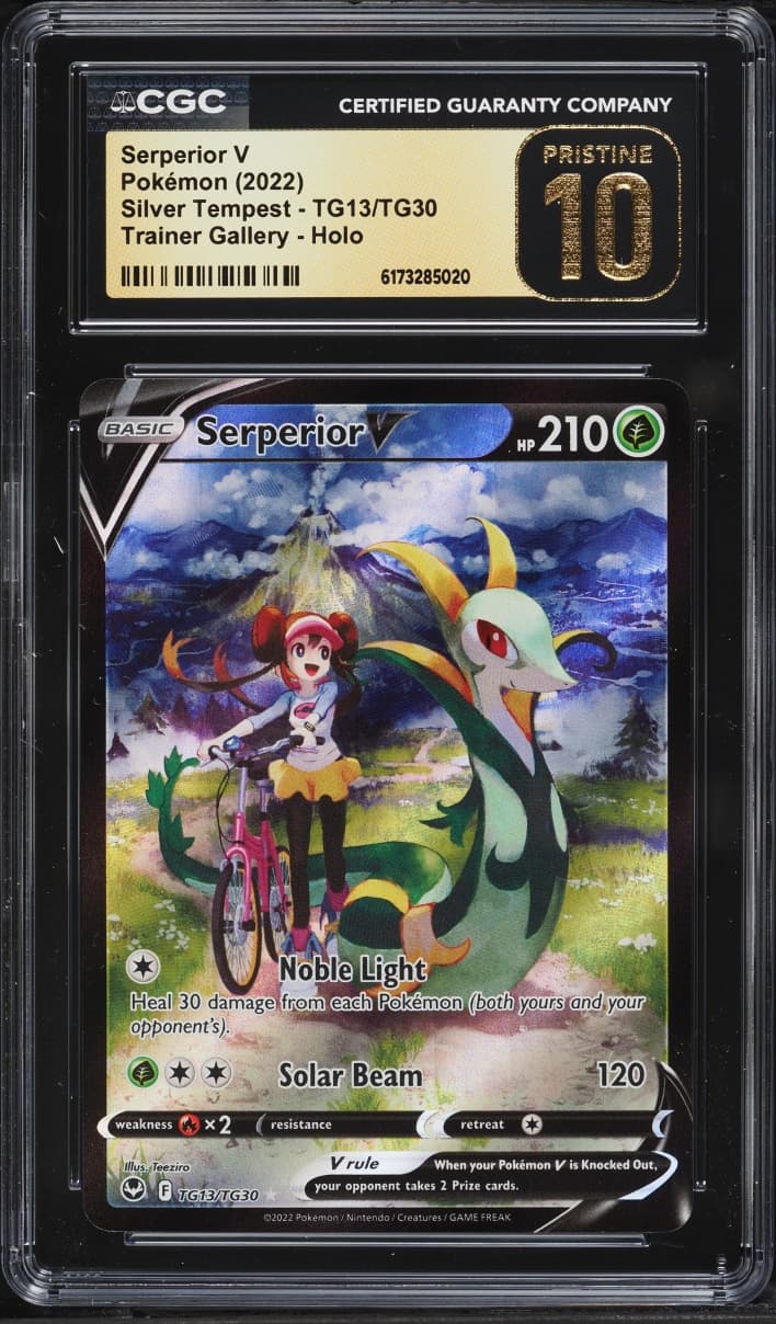 Pokemon Sword & Shield Silver Tempest CHR Serperior V #TG13
