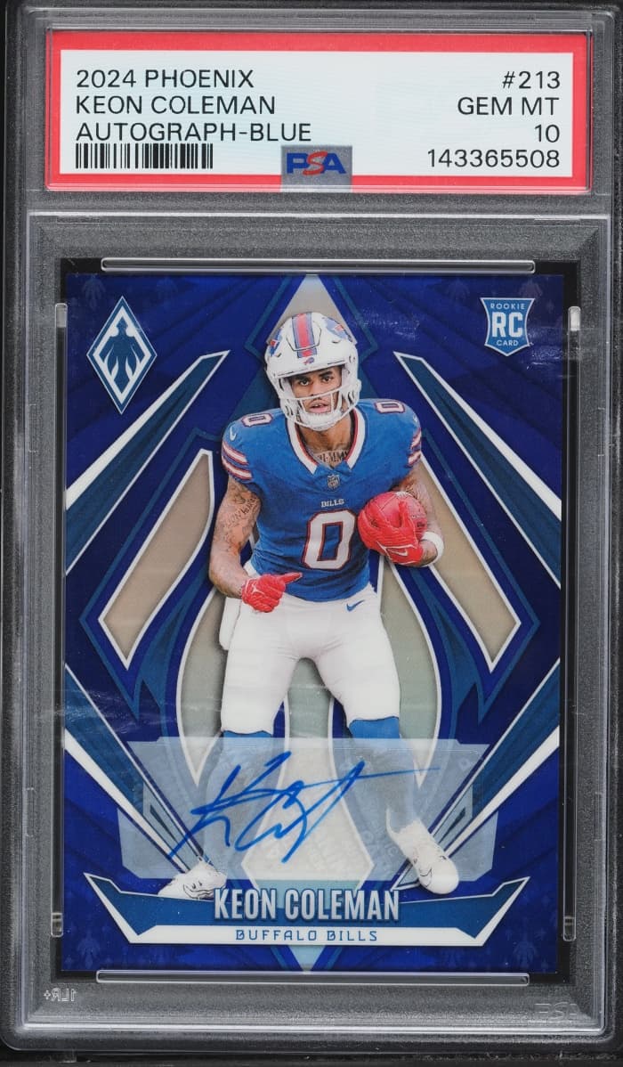 Panini Phoenix Blue Keon Coleman ROOKIE AUTO /49 #213