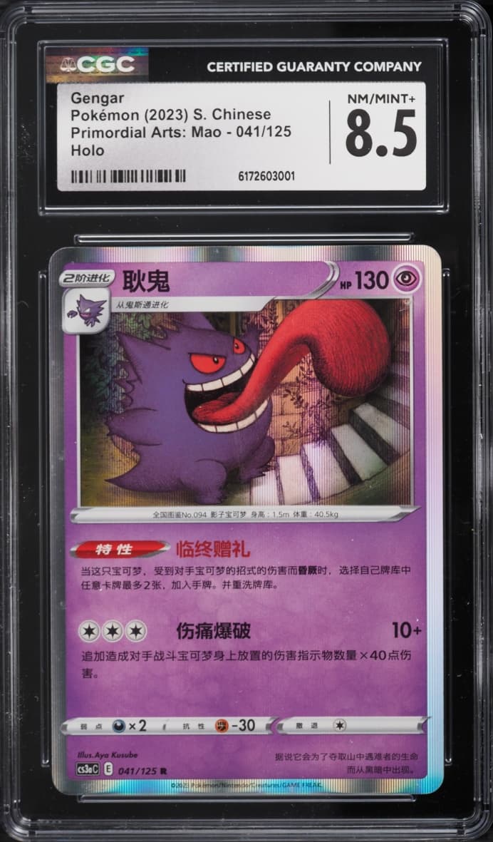 Pokemon Chinese SWSH Primordial Arts Mao Holo Gengar #41