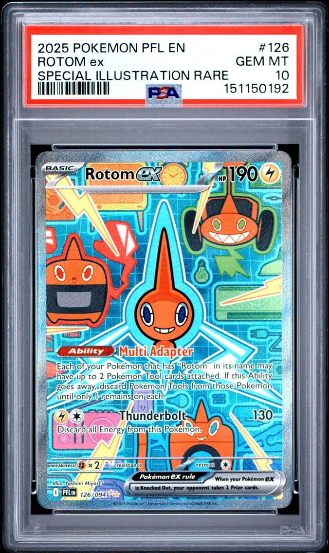 2025 #126 Rotom EX PSA 10 Pfl EN