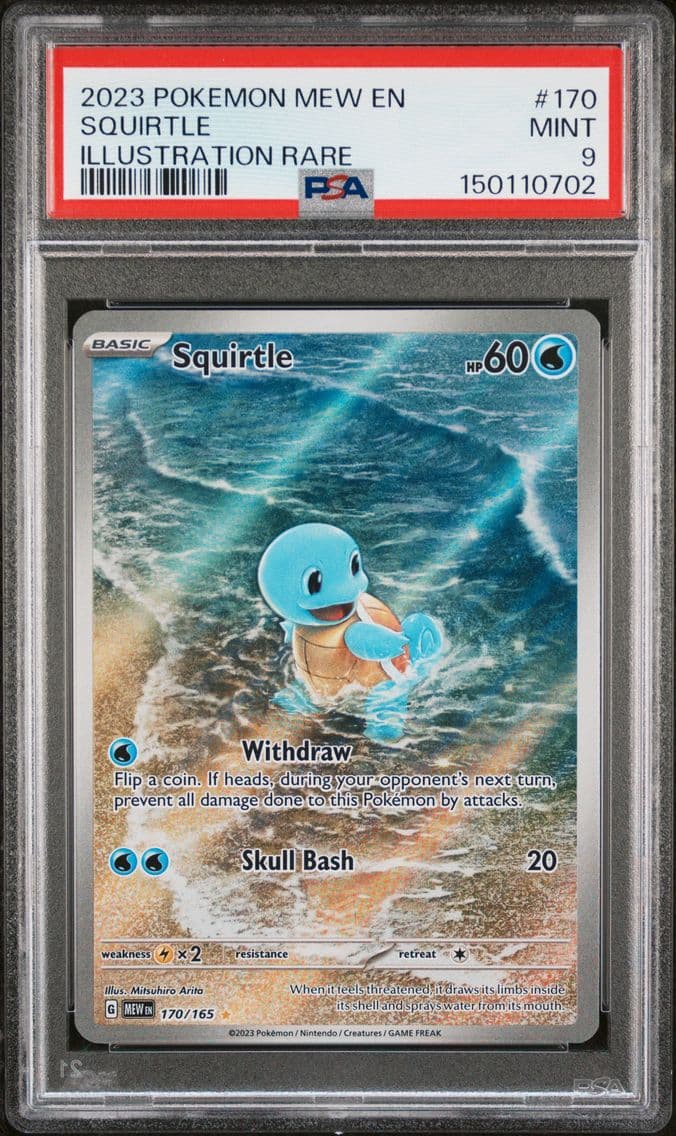 2023 #170 Squirtle PSA 9 Mew EN-