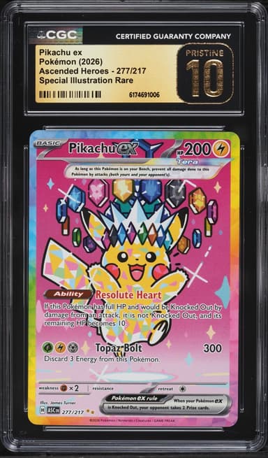 Pokemon Mega Evolution Ascended Heroes SIR Pikachu ex #277