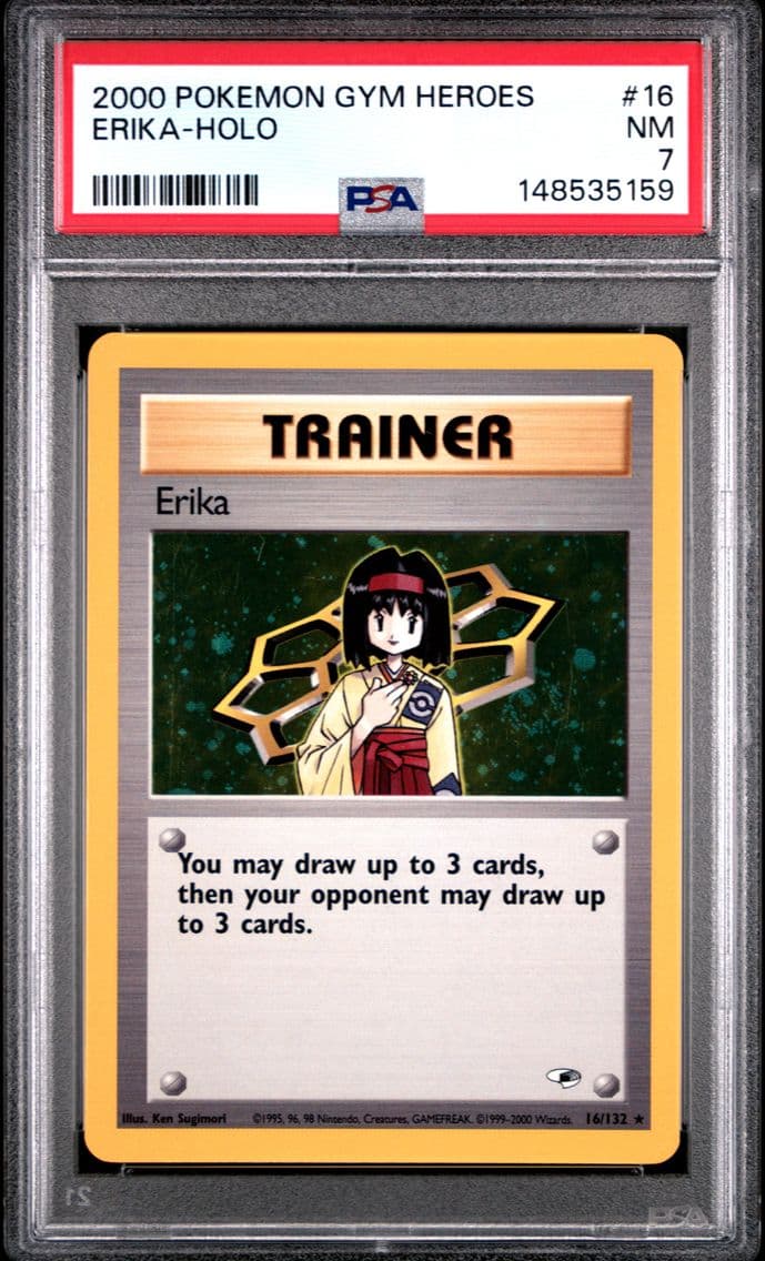 2000 #16 Erika-Holo PSA 7 Gym He