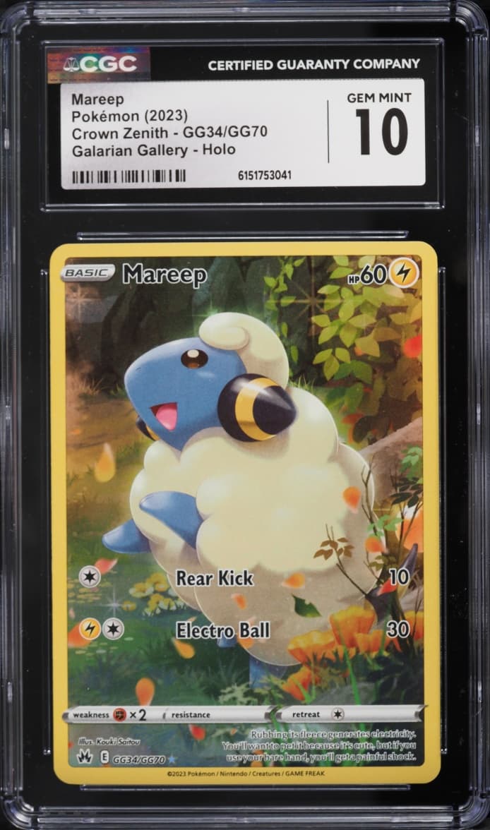 Pokemon Sword & Shield Crown Zenith Galarian Gallery Full Art Mareep #GG34