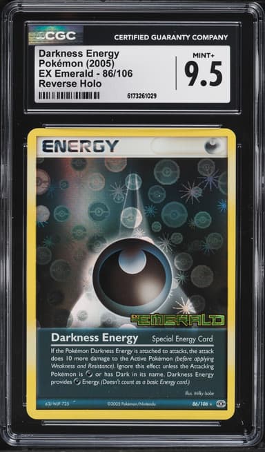 Pokemon EX Emerald Reverse Holo Darkness Energy #86