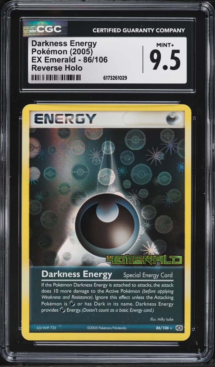 Pokemon EX Emerald Reverse Holo Darkness Energy #86