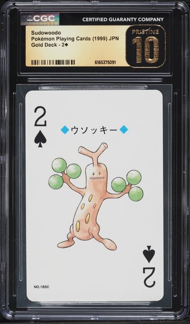 Pokemon Japanese Gold Poker Set Nintendo Playing Cards Sudowoodo