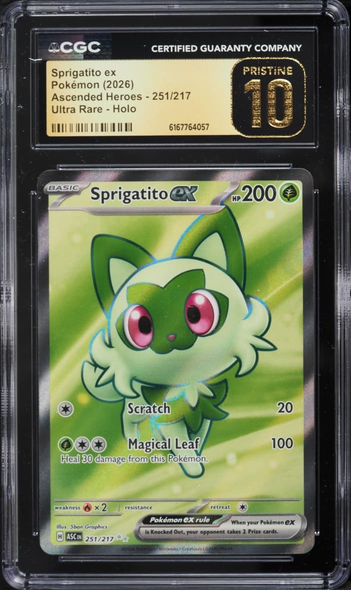 Pokemon Mega Evolution Ascended Heroes Full Art Sprigatito ex #251
