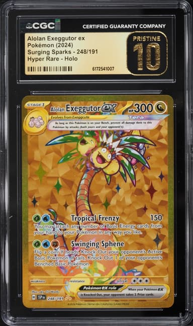 Pokemon Scarlet & Violet Surging Sparks Gold Rare Alolan Exeggutor ex #248