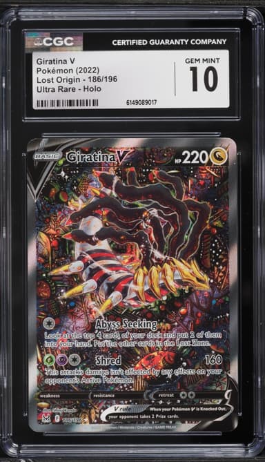 Pokemon Sword & Shield Lost Origin Full Art Giratina V #186