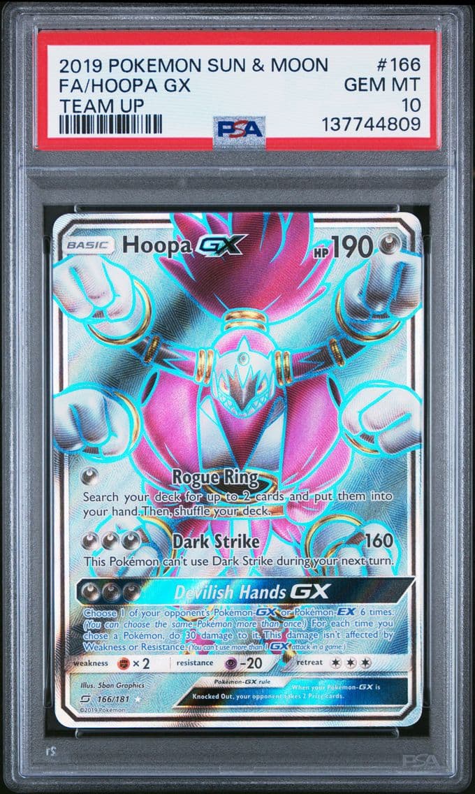 2019 #166 Full Art/Hoopa GX PSA 