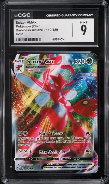 Pokemon Sword & Shield Darkness Ablaze Alt Art Scizor VMAX #119