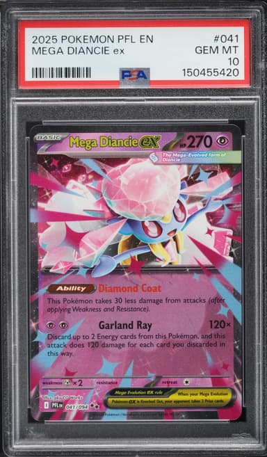 Pokemon Mega Evolution Phantasmal Flames Holo Mega Diancie ex #041