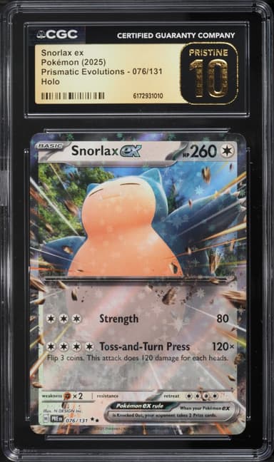 Pokemon Scarlet & Violet Prismatic Evolutions Holo Snorlax ex #76
