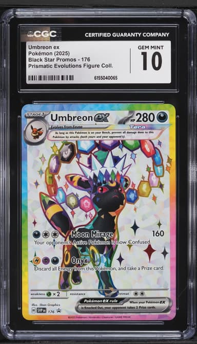 Pokemon SV Promo Prismatic Evolutions Figure Collection Full Art Umbreon EX #176