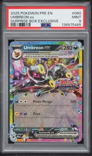 Pokemon Scarlet & Violet Prismatic Evolutions Surprise Box Umbreon EX #60