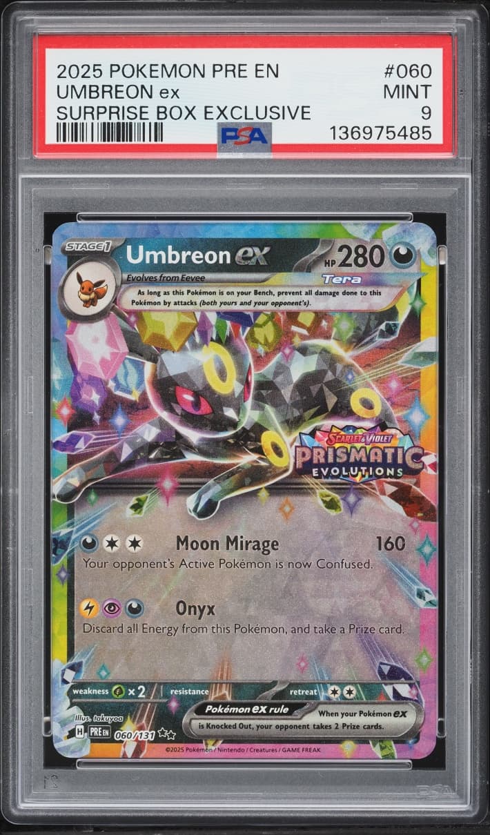 Pokemon Scarlet & Violet Prismatic Evolutions Surprise Box Umbreon EX #60